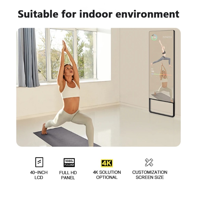 Smart Home Gym Mirror - Espelho de Fitness Digital Interativo com