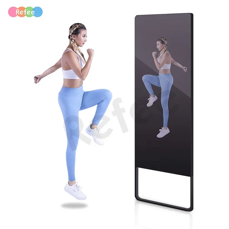 Smart Home Gym Mirror - Grande Espelho Interativo de Fitness com
