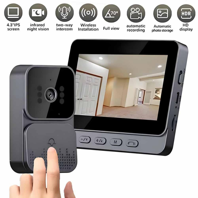 Smart Home Video Doorphone Ezviz - Campainha Inteligente WiFi 2.4G Sem Fio