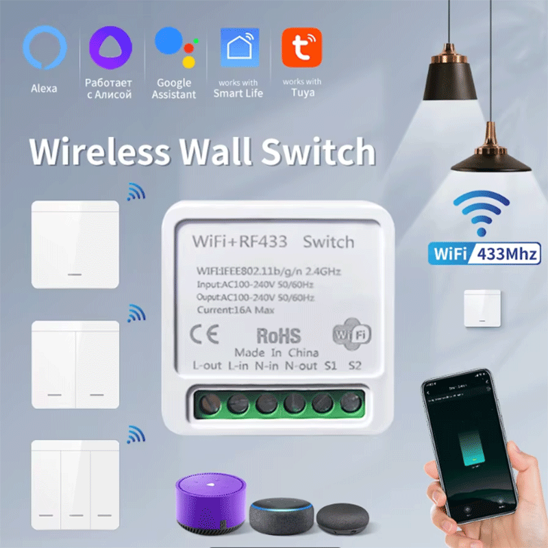 Smart Home Networking - Interruptor de Luz Inteligente Tuya WiFi