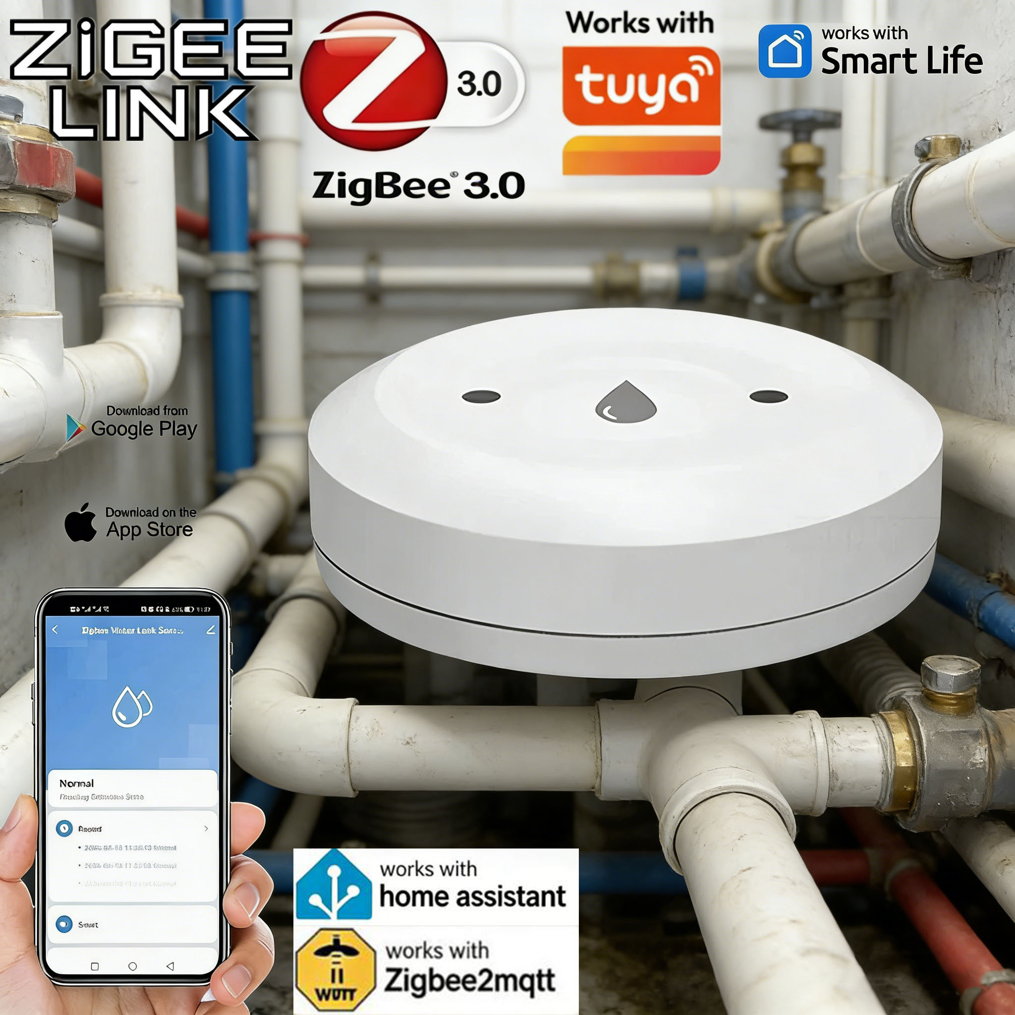 Smart Home Water Level Sensor - Sensor Inteligente de Vazamento de Água