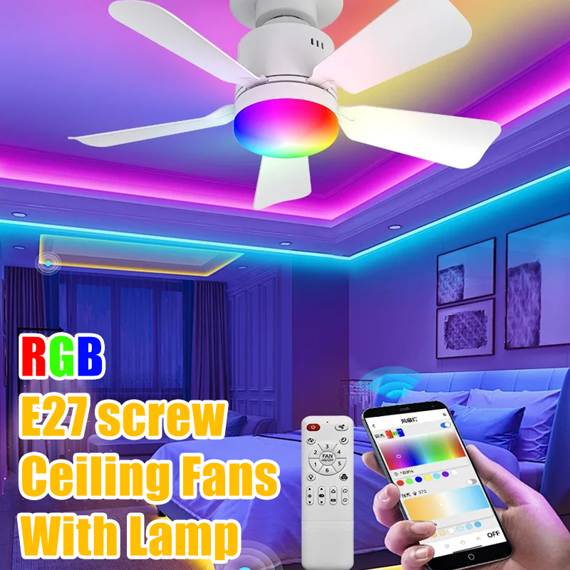 Smart Home Living Room - Lâmpadas de ventilador de teto led