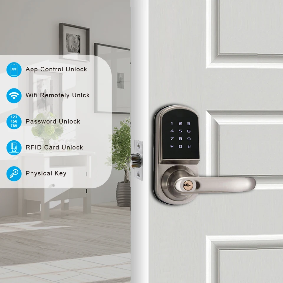Airbnb Smart Home - Fechadura Inteligente de Liga de Zinco