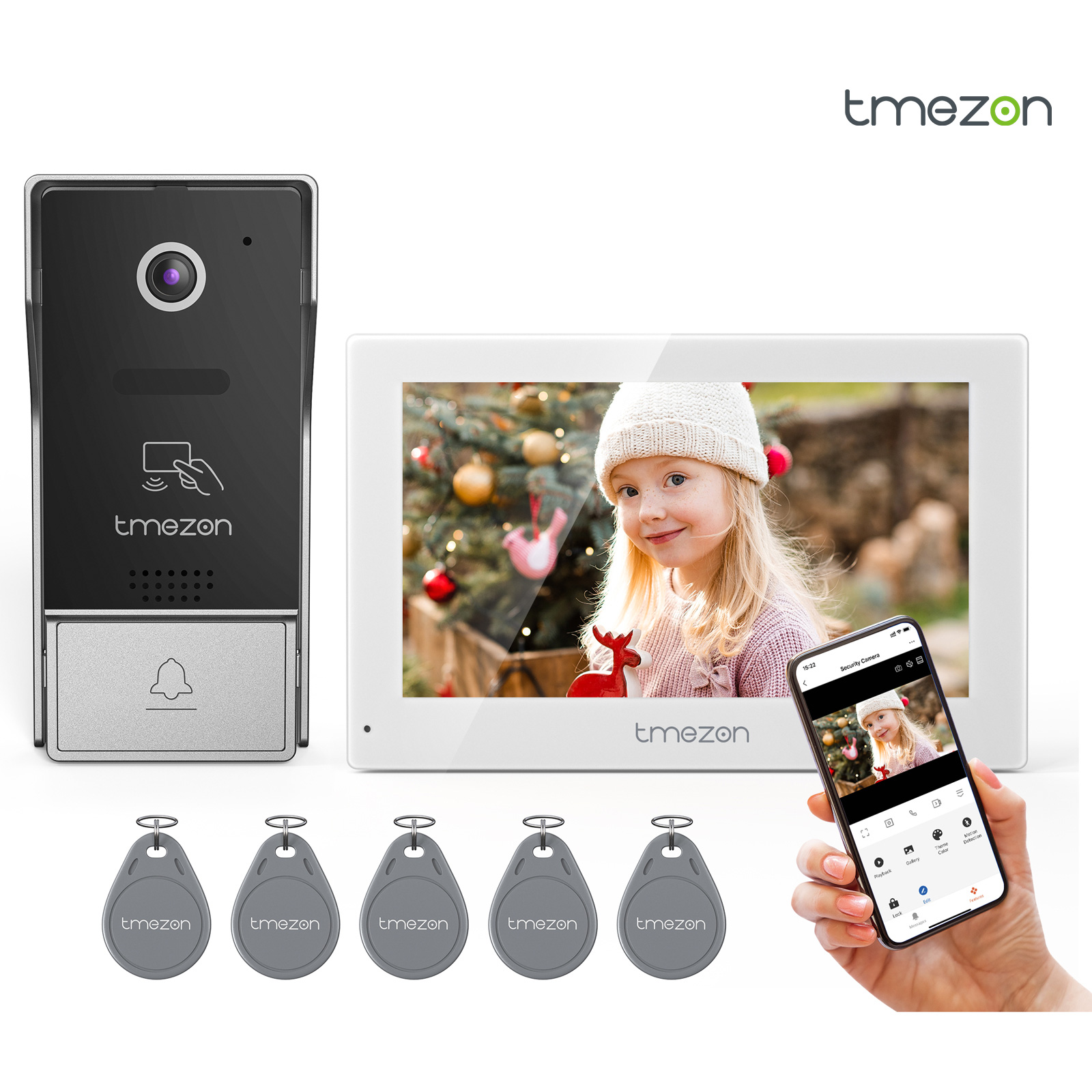 Smart Home Video Doorphone Ezviz - 7 Polegada tuya 1080p sem fio