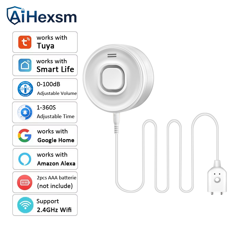 Smart Home Water Level Sensor - Sensor de vazamento de água 100DB,