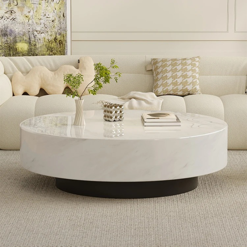 Smart Home Living Room - Conjunto de Mesas Redondas de Mármore