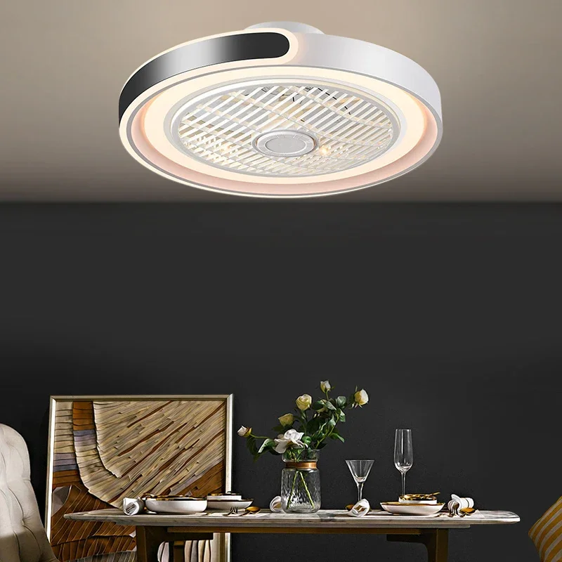 Smart Home Living Room - Moderno novo ventilador inteligente luz sala