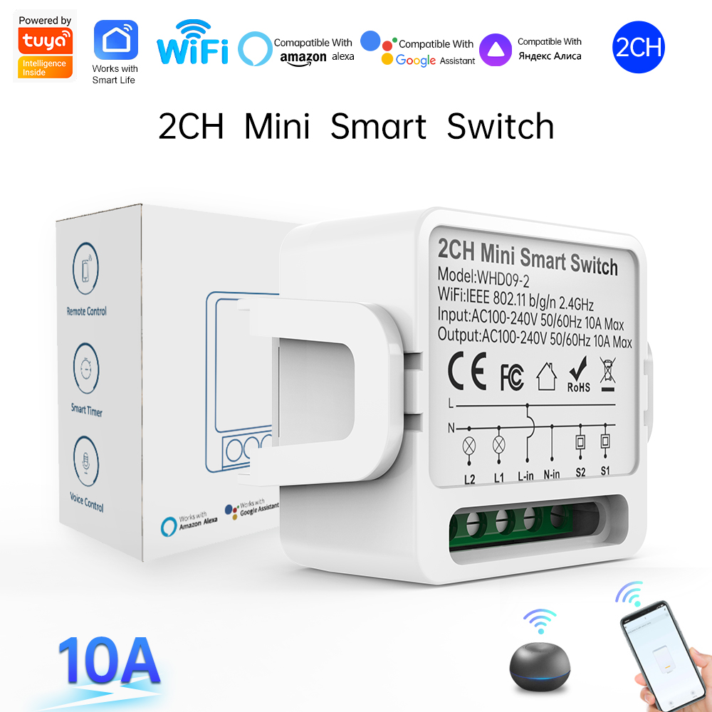 Smart Home For Living - Interruptor Inteligente Tuya de 2 Vias