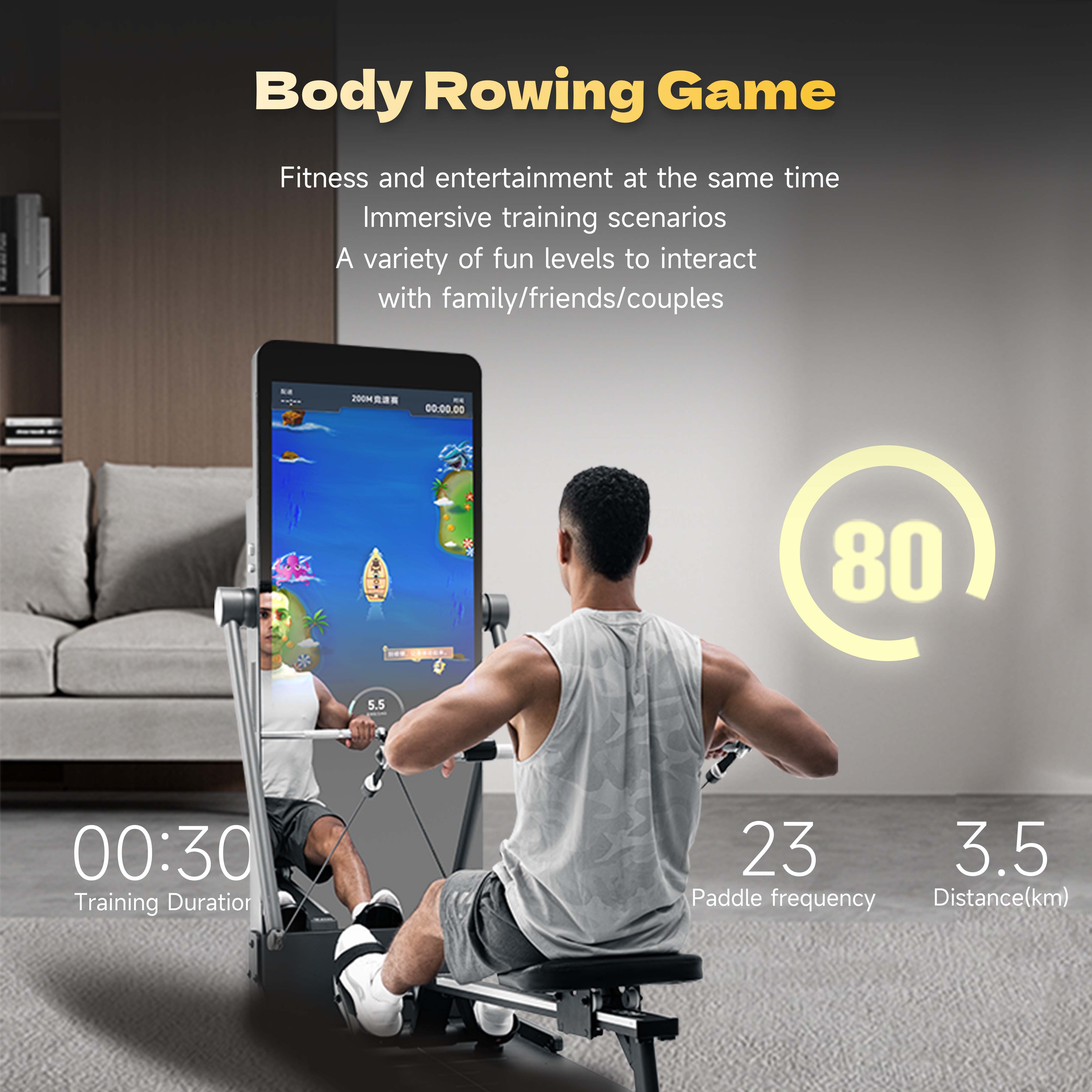 Smart Home Gym Mirror - Estação de Fitness Inteligente, Espelho de