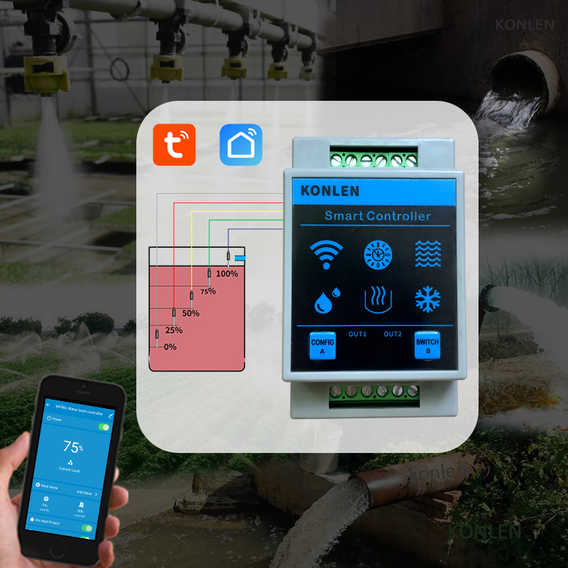 Konlen tuya sensor de nível ág - Smart Home Water Level Sensor avaliação e preço