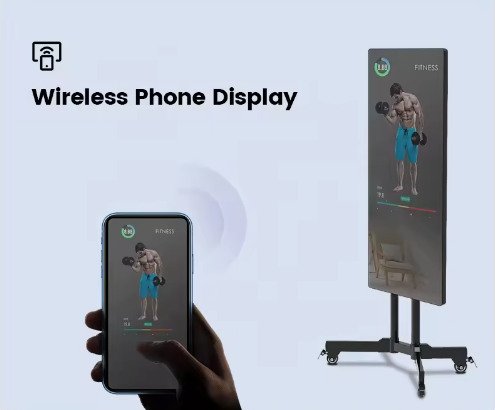 55 polegada novos modelos tela - Smart Home Gym Mirror avaliação e preço