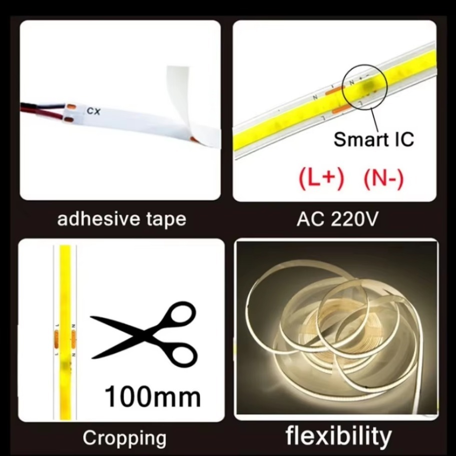 Faixa de luz led cob de 1-5m,  - Smart Home Living Room avaliação e preço