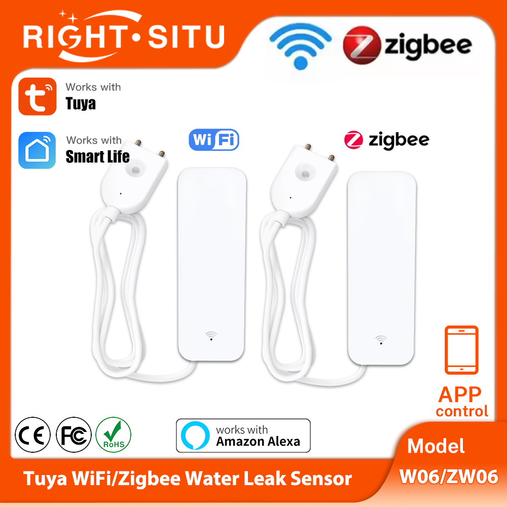 Tuya wifi zigbee sensor de águ - Smart Home Network avaliação e preço