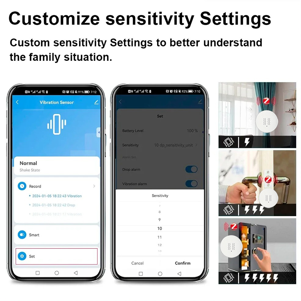 Sensor de Vibração e Inclinaçã - Smart Home Security System avaliação e preço