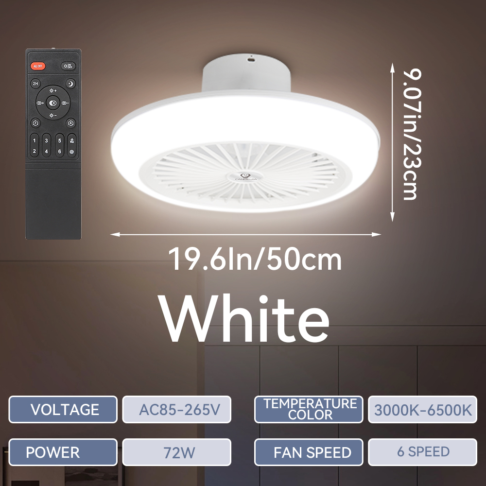 Ventilador de teto 72W Luz de  - Smart Home Living Room avaliação e preço