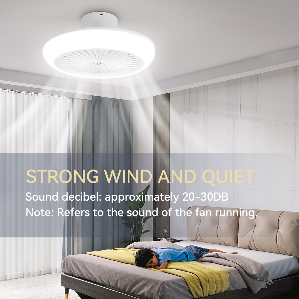 Ventilador de teto 72W Luz de  - Smart Home Living Room avaliação e preço