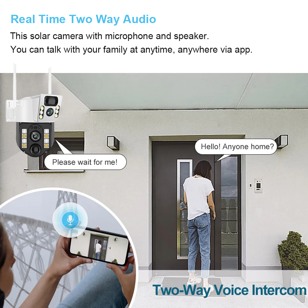 Câmera de vigilância CCTV sola - Smart Home Security System avaliação e preço