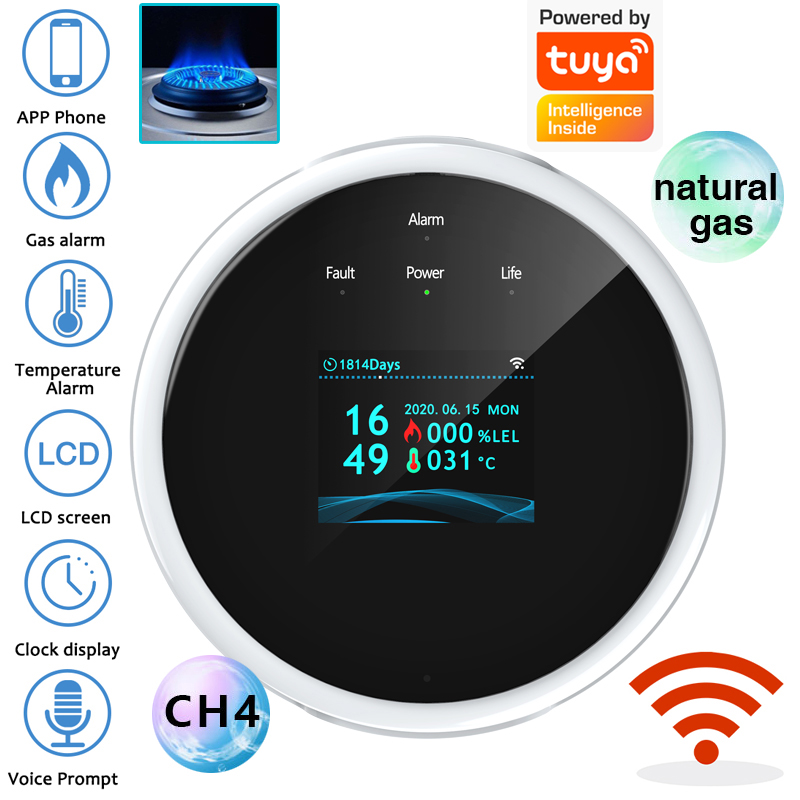 Sensor de Alarme de Gás WiFi 2 - Smart Home Security System avaliação e preço