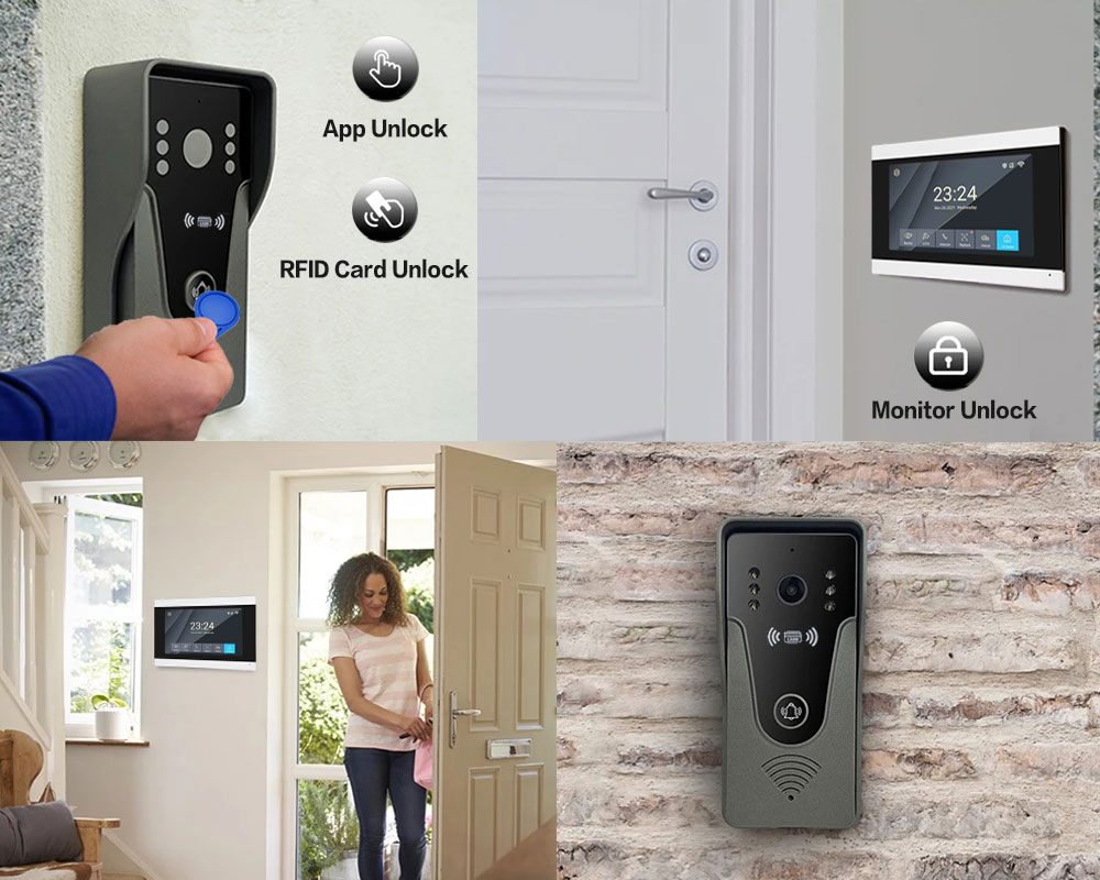 Tuya 1080p 7 Polegada tela de  - Smart Home Video Doorphone Ezviz avaliação e preço